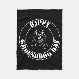 Couverture Polaire Drôle de marmotte criant joyeux jour de la marmott