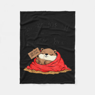 Couverture Polaire Drôle de marmotte réveille-moi quand l'hiver se te
