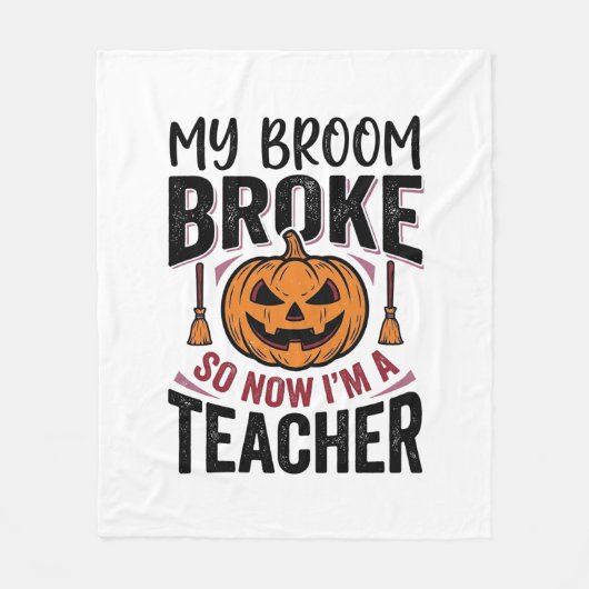 Couverture Polaire Drôle de professeur d'Halloween Balai Cassa Vector (Devant)