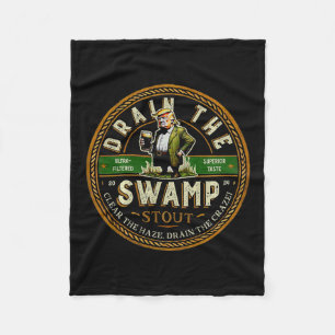 Couverture Polaire Drôle de Trump Drain Swamp Stout Bière Jeu de mots