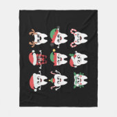 Couverture Polaire Drôle Dental Noël Dents mignon Noël Dentiste (Devant)