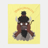 Couverture Polaire Drôle dessin animé de bison de buffle (Devant)