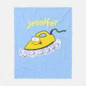 Couverture Polaire Drôle dessin animé linge de fer (Devant)