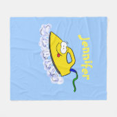 Couverture Polaire Drôle dessin animé linge de fer (Devant (Horizontal))