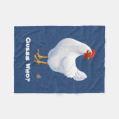Couverture Polaire Drôle Devinez Qui Poulet Poo Blanc Hen (Devant (Horizontal))