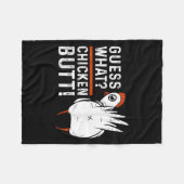 Couverture Polaire Drôle Devinez What_ Beurre De Poulet ! Design blan (Devant (Horizontal))