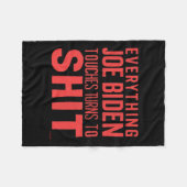 Couverture Polaire Drôle Donald Trump 2024 Tout Joe Biden Touch (Devant (Horizontal))