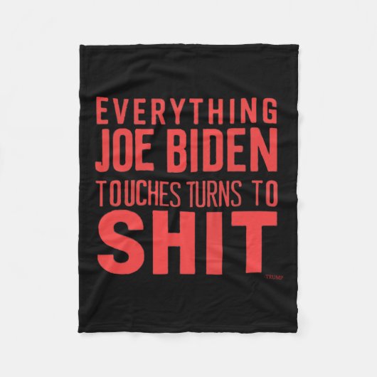 Couverture Polaire Drôle Donald Trump 2024 Tout Joe Biden Touch (Devant)