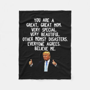 Couverture Polaire Drôle Donald Trump Mère39s Jour Gag Conserva cadea