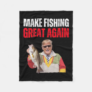 Couverture Polaire Drôle Donald Trump Rendre la pêche plus grande Fis