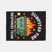Couverture Polaire Drôle Dumpster Fire Response Team Mème Drôle Trava (Devant (Horizontal))
