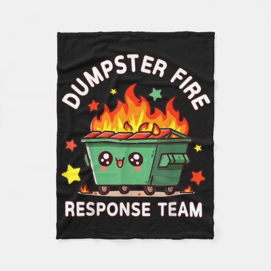 Couverture Polaire Drôle Dumpster Fire Response Team Mème Drôle Trava (Devant)