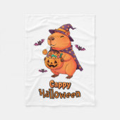 Couverture Polaire Drôle Éffrayant Gourmande Cadeau Halloween Capybar (Devant)