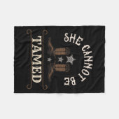 Couverture Polaire Drôle Elle Ne Peut Pas Être Tamed Cowgirl S (Devant (Horizontal))