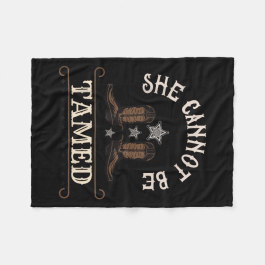 Couverture Polaire Drôle Elle Ne Peut Pas Être Tamed Cowgirl S (Devant (Horizontal))