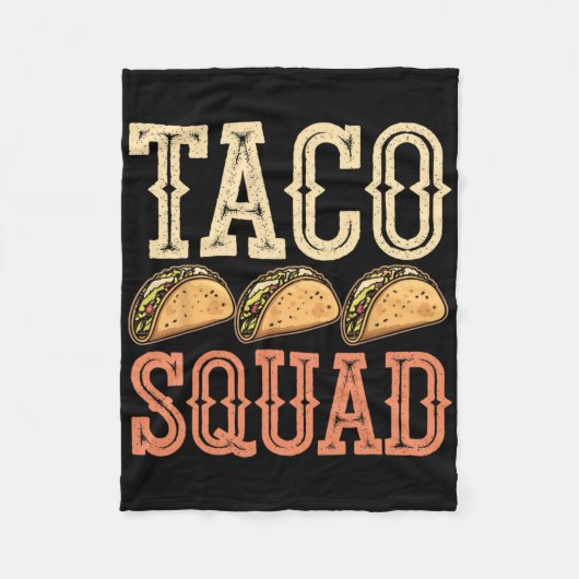 Couverture Polaire Drôle Équipe Taco (Devant)