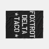 Couverture Polaire Drôle Foxtrot Delta Taco Trump toujours poulets de (Devant (Horizontal))