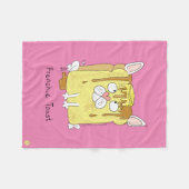 Couverture Polaire Drôle French Bulldog Frenchie mignon Dessin de chi (Devant (Horizontal))