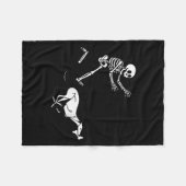 Couverture Polaire Drôle Ghound Running Skeleton Halloween (Devant (Horizontal))
