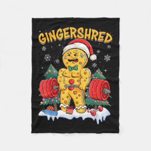 Couverture Polaire Drôle Gingerbread Man Gingershred Gym Bodybuilding