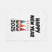 Couverture Polaire drôle Gronnie Firwork heureux nouvelle année 2025 (Devant (Horizontal))