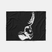 Couverture Polaire Drôle Halloween Squelette (Devant (Horizontal))