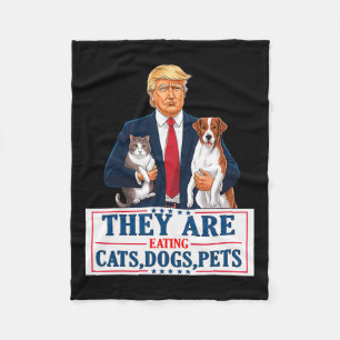 Couverture Polaire Drôle Ils Mangent Les Chiens Les Chats Les Animaux