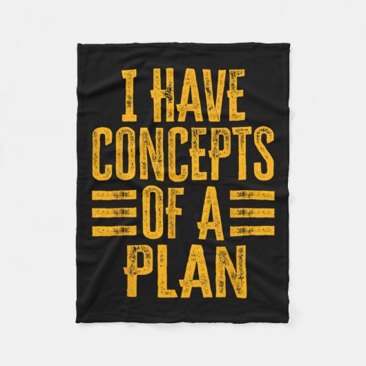 Couverture Polaire Drôle J'Ai Des Concepts D'Un Plan 1 (Devant)