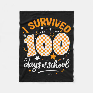 Couverture Polaire Drôle j'ai survécu 100 jours d'école élève enseign