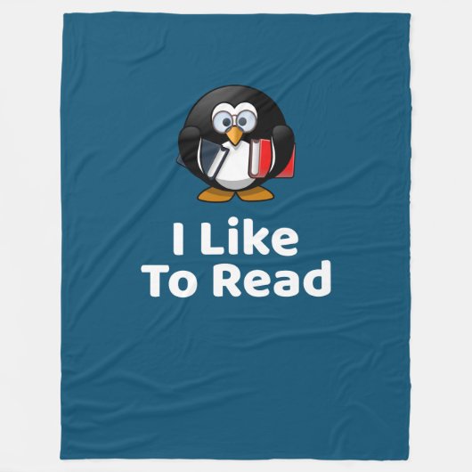 Couverture Polaire Drôle J'Aime Lire Penguin Drôle Lecture (Devant)
