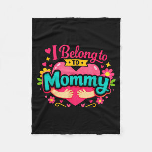 Couverture Polaire Drôle, j'appartiens à maman maman bébé attachement