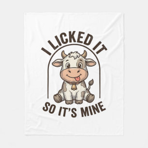 Couverture Polaire Drôle Je L'ai Léché Vache Design De Chemise De Fer