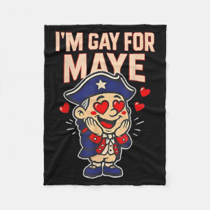 Couverture Polaire Drôle, je suis gay pour Maye 