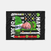 Couverture Polaire Drôle Joe Biden Happy 4 juillet Confus St Part (Devant (Horizontal))
