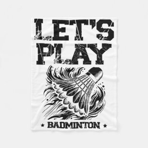 Couverture Polaire Drôle Joueur Badminton Love Shuttle Design 23