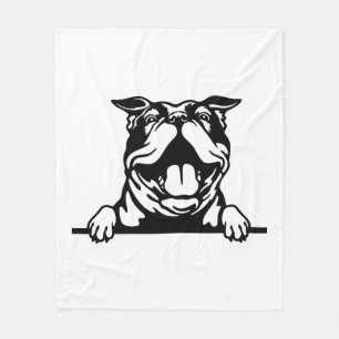 Couverture Polaire Drôle joyeux Bulldog