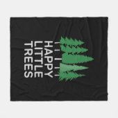 Couverture Polaire Drôle Joyeux Petits Arbres Cadeaux Camping (Devant (Horizontal))