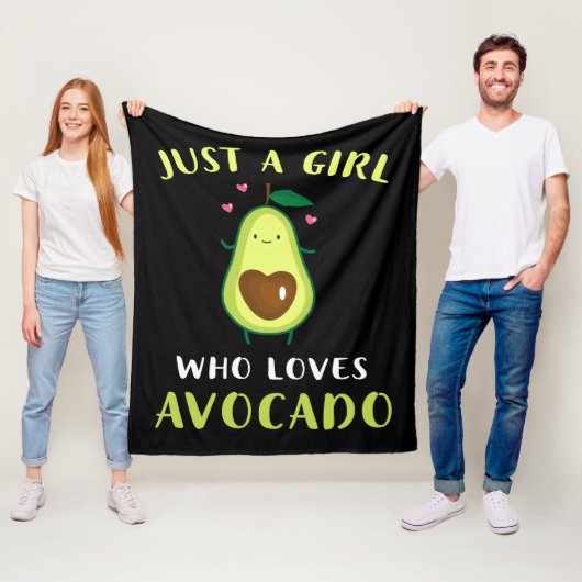 Couverture Polaire Drôle Juste Une Fille Qui Aime L'Avocado (En situation)