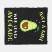 Couverture Polaire Drôle Juste Une Fille Qui Aime L'Avocado (Devant (Horizontal))