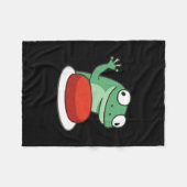 Couverture Polaire Drôle Lizard Button Mème T-shirt.png (Devant (Horizontal))