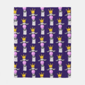 Couverture Polaire Drôle Llama souffle un Motif de bulle rose (Devant)