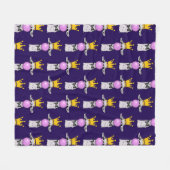 Couverture Polaire Drôle Llama souffle un Motif de bulle rose (Devant (Horizontal))