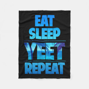 Couverture Polaire Drôle Manger le sommeil Yeet Répéter Vintage