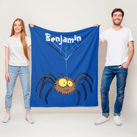 Couverture Polaire Drôle mignon dessin animé d'araignée moelleuse (En situation)