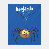 Couverture Polaire Drôle mignon dessin animé d'araignée moelleuse (Devant)