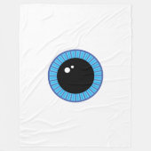 Couverture Polaire Drôle Mignonne Bleu Eyeball (Devant)