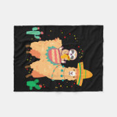 Couverture Polaire Drôle Mignonne Sloth Et Llama Avec Taco Et Mexicai (Devant (Horizontal))