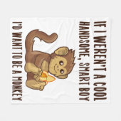 Couverture Polaire Drôle Monkey Boy Lover Citation Cheeky Dit Jote Jo (Devant (Horizontal))