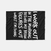 Couverture Polaire Drôle Motivationnel Citation Gym Entraînement Body (Devant (Horizontal))