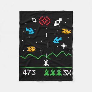 Couverture Polaire Drôle Nerdy Vintage Astrospace Video Gamer Geek Gi